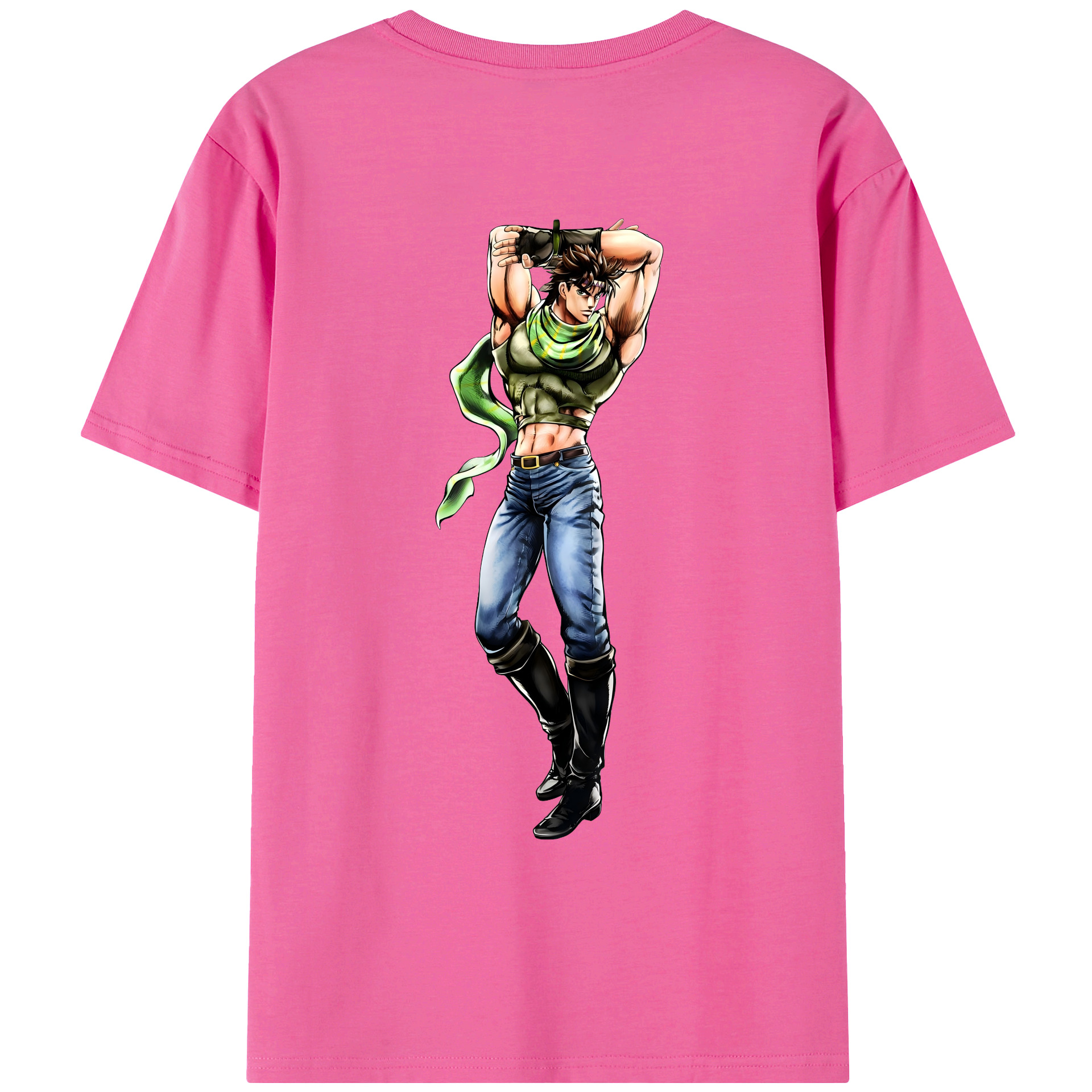 （画像用） ジョジョの奇妙な冒険 ジョセフ?ジョースター JoJo's Bizarre Adventure Joseph Joestar レディース半袖Tシャツ(バックプリント)